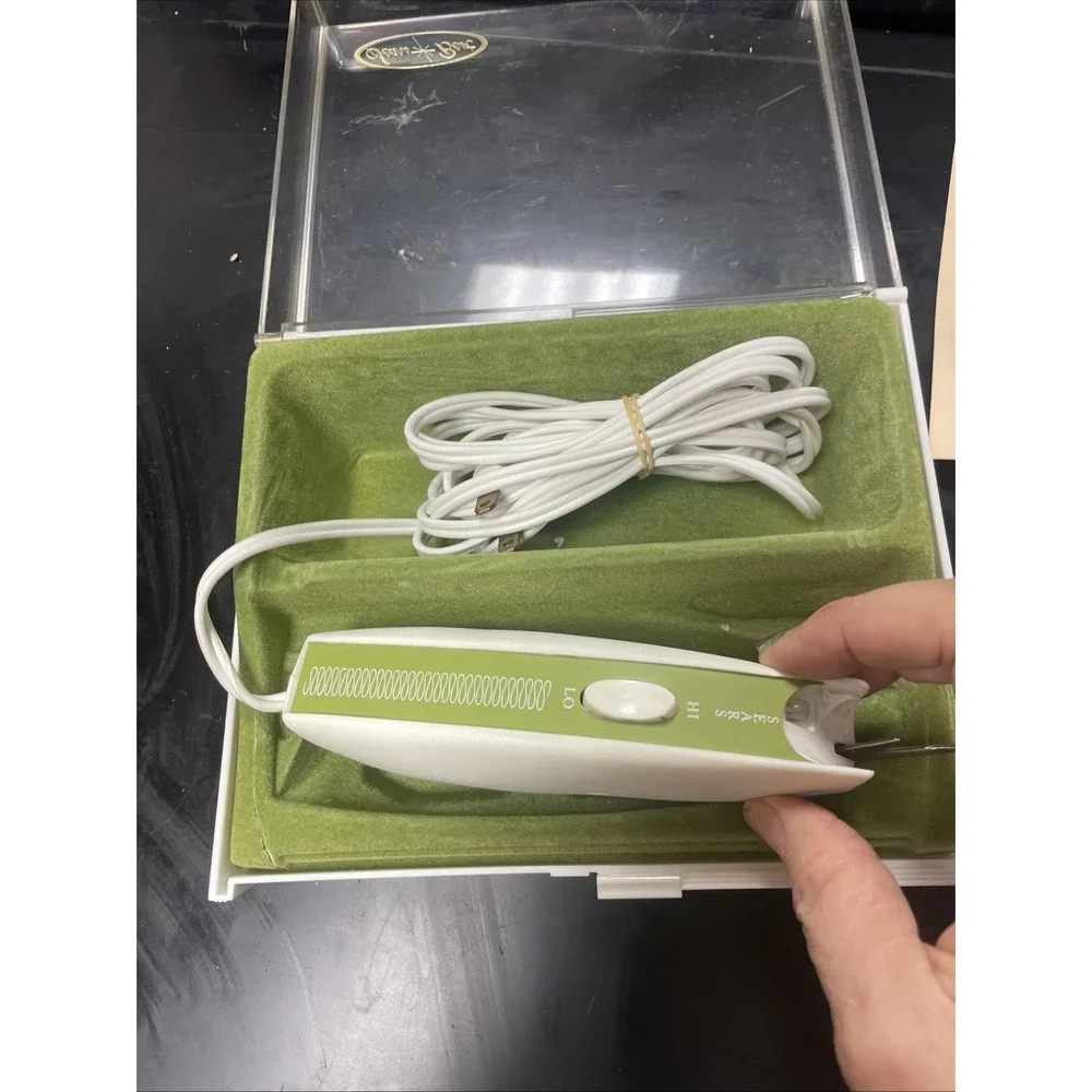 Sears‎ Electric Scissors in box Model 344.2199 Green & White Vintage
